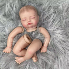 19" Painted Vinyl Reborn Doll Kit Rosalie Unassembled Lifelike Veins Cloth Body