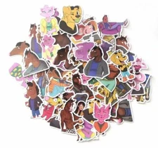 BoJack Horseman Themed Lot of 58 Assorted Sticker Decals