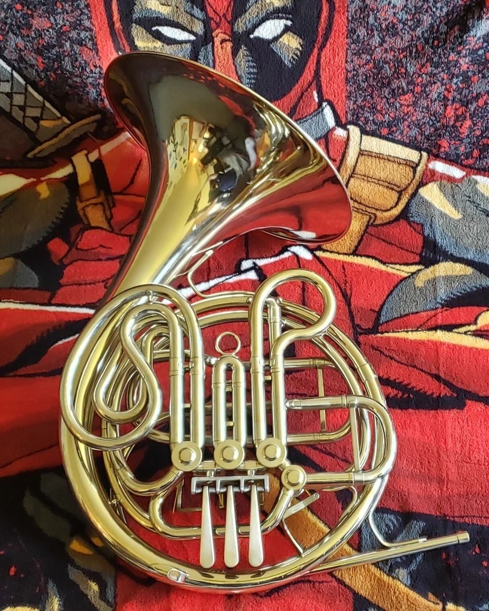 KING EROICA 2270 NICKEL SILVER DOUBLE FRENCH HORN WITH CASE GREAT PLAYER