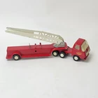 Vintage 1970's Mini Tonka Toy Fire Truck & Red Trailer Ladder Pressed Steel 11"