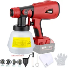 200W Electric Spray Gun for Milwaukee 18V Li-ion Battery Cordless Paint Sprayer