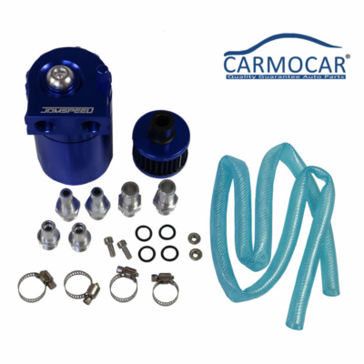#ad #ad Oil Catch Reservoir Breather Can Tank Filter Blue Kit Cylinder Aluminum Engine $27.86