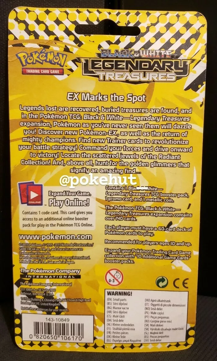 POKEMON BLACK & WHITE LEGENDARY TREASURES CHECKLANE BLISTER PACK AGGRON  2013