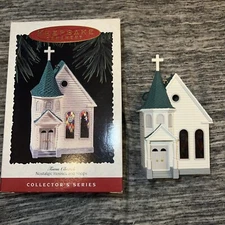Hallmark Keepsake Christmas Ornament TOWN CHURCH Nostalgic Houses And Shops 1995