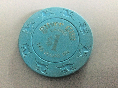Silver City Casino Las Vegas Nevada $1 Casino Chip Vintage