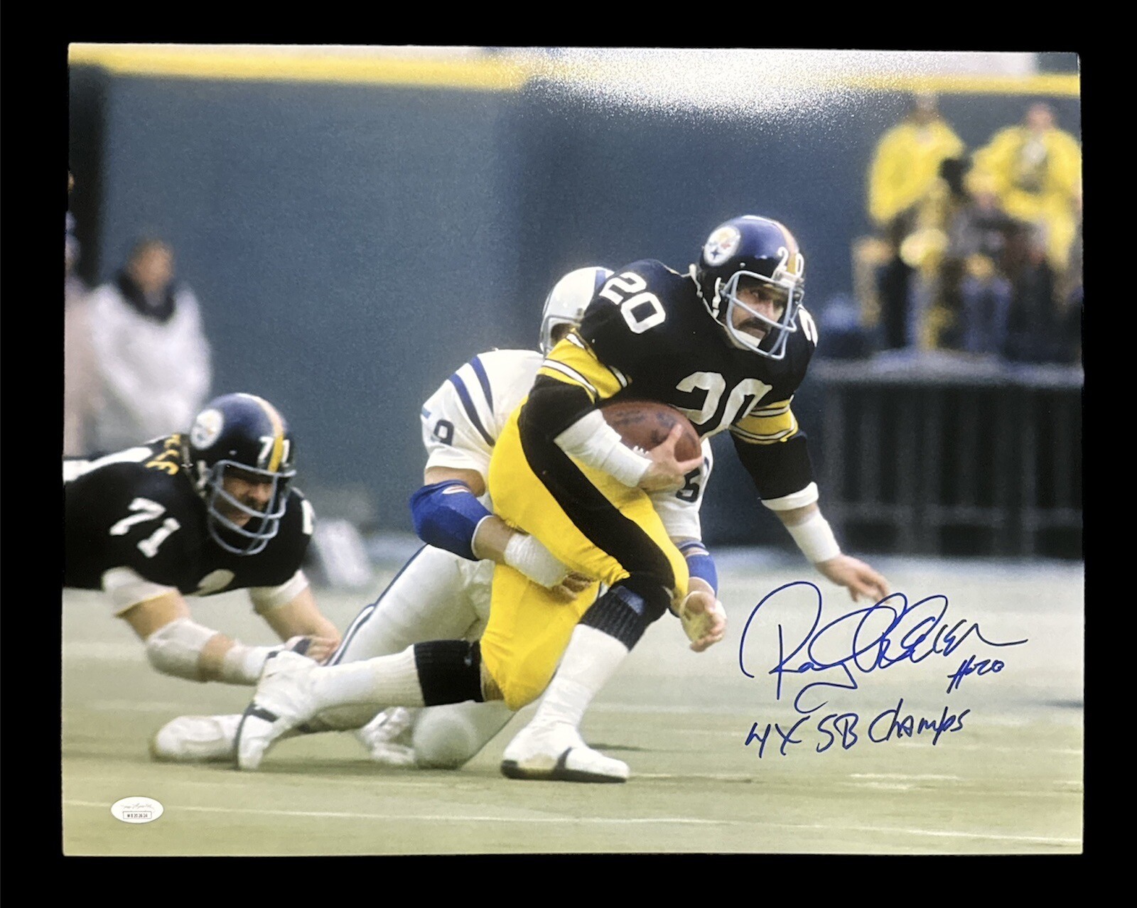 Rocky Bleier Autographed Signed Pittsburgh Steelers Pittsburg Steelers 16x20 Photo w/ JSA Cert 