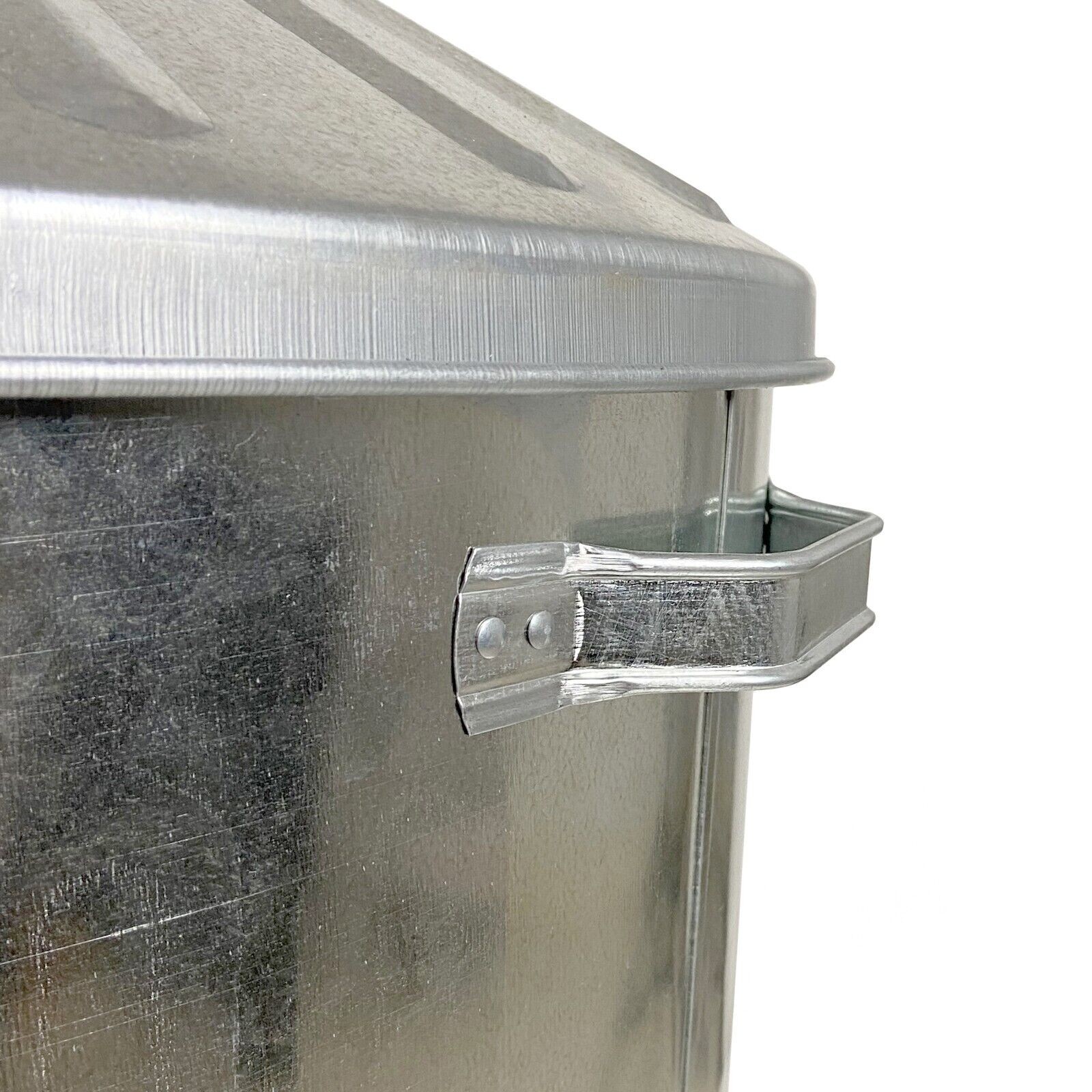 2x Large Galvanised Metal Dustbin Rubbish Garden outdoor animal feed