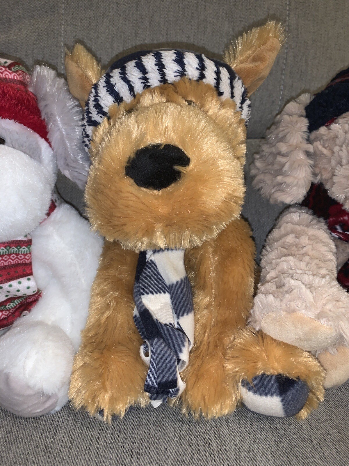 Hugfun Int'l Gentle  Treasures 14" St. Jude Floppy Soft Plush Holiday Dogs Lot 3