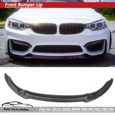 Front Bumper Lip for 2015-2020 BMW F80 M3 F82 F83 M4 CS Style Matte Black