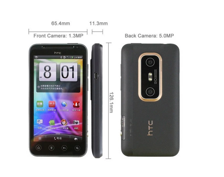 Original HTC EVO 3D X515m G17 Unlocked 3G Dual-Core WIFI GPS 5MP TouchScreen - Image 2 of 4