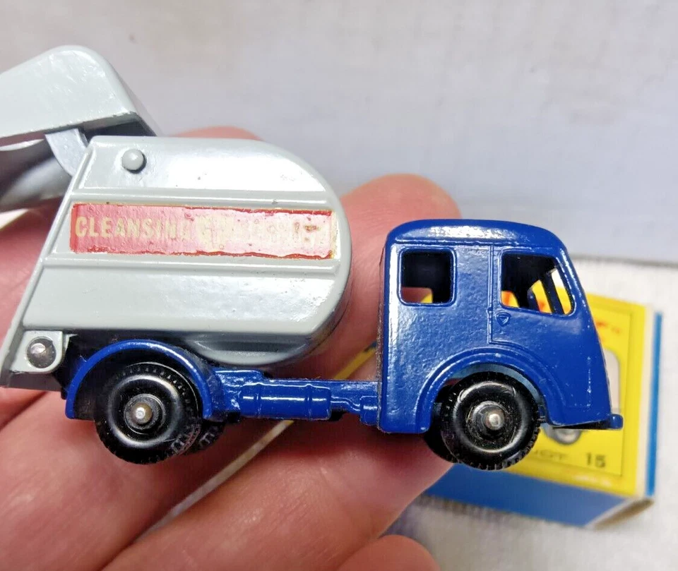 vintage Matchbox Dennis Refuse truck  #15 new in box toy car - Image 2 of 4