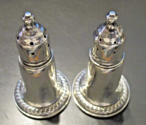 PAIR of Reed & Barton 168 Salt & Pepper Shakers ~ Sterling Silver ~ .925