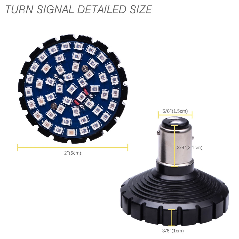 1157 LED Rear Turn Signal Red Blinker Lights Bulb For Harley Forty Eight XL1200X - Image 3 of 4