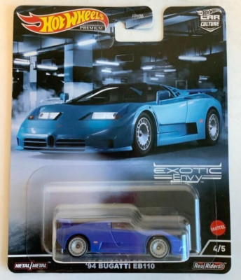 NEW Hot Wheels Premium Car Culture Exotic Envy '94 BUGATTI EB110 1:64 Car HCJ89