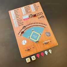 Baseball Dice Board Game,Fun Board Game with Dice,Wooden Baseball Games