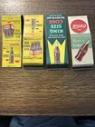 4 COCA-COLA Vintage Matchbook's COKE KING SIZE, BIG KING SIZE BLANK BACKS
