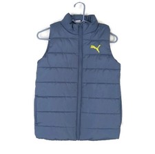 Puma Youth Boy s Classic Light Blue Puffer Winter Vest Jacket Size XXS 3/4 NWT