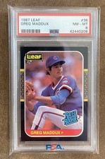 1987 Leaf Canadian - Greg Maddux Rookie Card #36 (RC) PSA 8