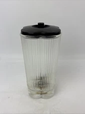 Vintage Waring Pyrex Blender Glass Ribbed 4-Leaf Clover Pitcher w/Blade & Lid