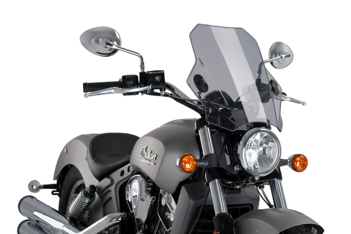 Bulle Indian Scout Puig Bat fumé clair pour réduire la fatigue du pilote