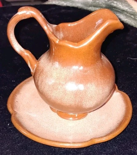 Vintage Frankoma Pitcher Plainsman Brown Small Creamer 40A Excellent Condition