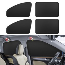 Window Sun Shade Car Curtains - Side Thiken Shades Magnetic T-4pcs, Black