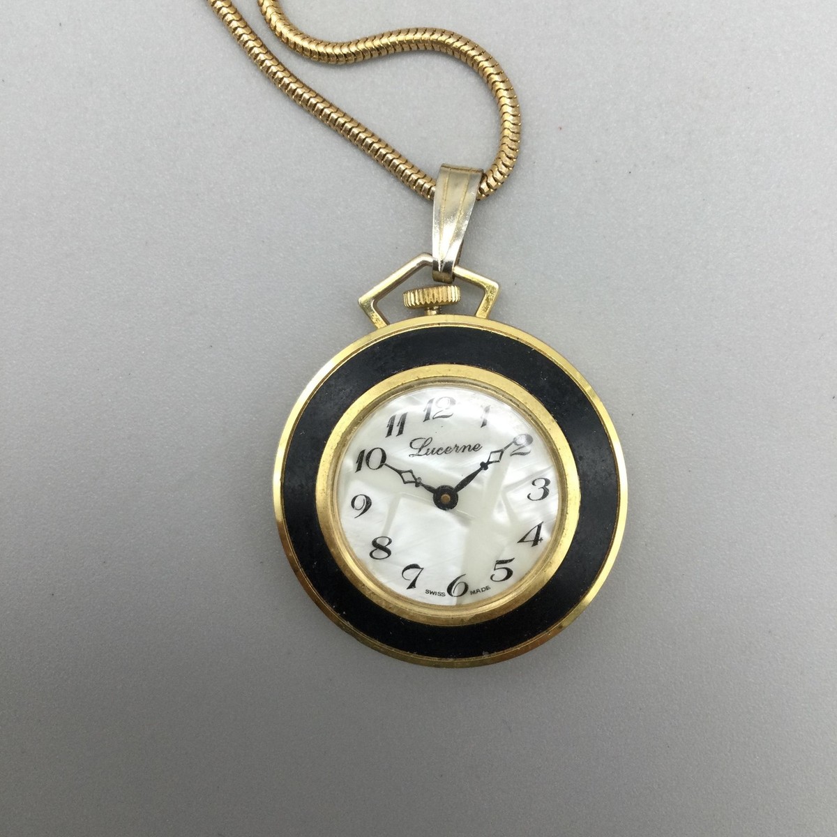 Vintage Lucerne Pendant Necklace Watch Womens 36mm Gold Tone Manual Wind Swiss Vintage Swiss Lucerne Gold Watch Necklace or Pocket Watch - Etsy main image 3