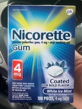 Nicorette 4 mg White Ice Mint Nicotine Gum - 100 Count