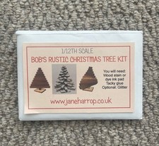 1:12th Scale - Jane Harrop - Bob&rsquo;s Rustic Christmas Tree Kit Accessory Dolls
