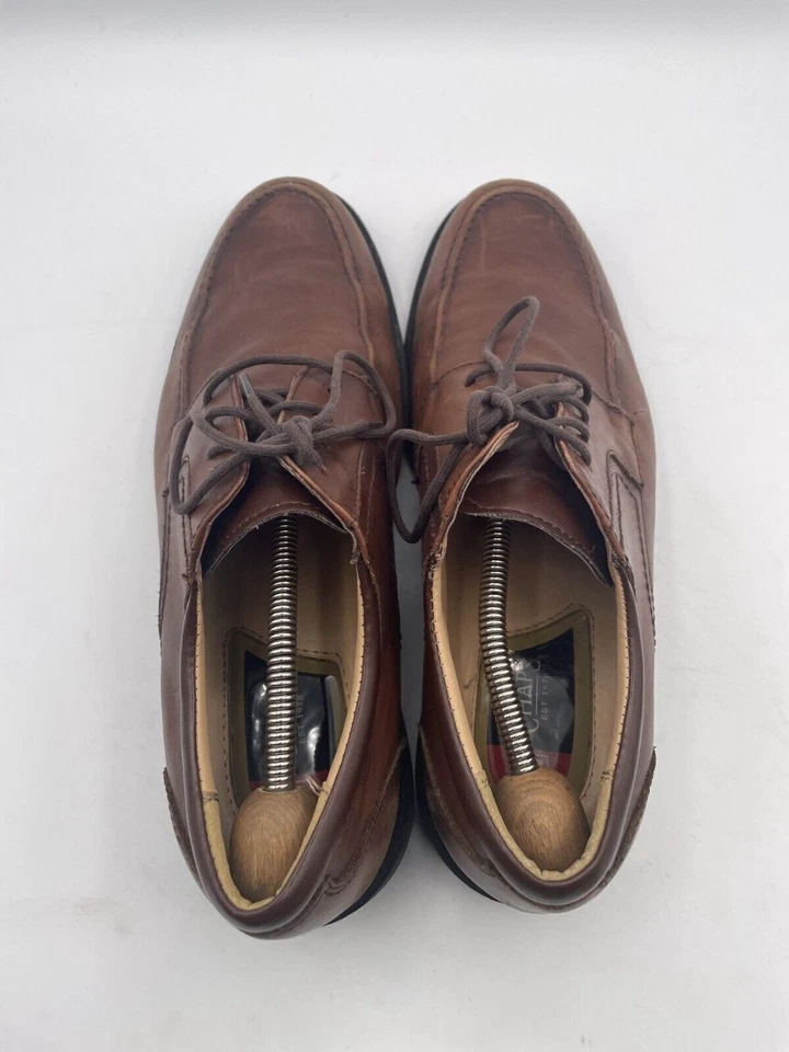 Chaps 96-26852 Oxford Dress Shoes Men's Sz 8M Brown Almond Toe Lace Up Leather - Image 4 of 4