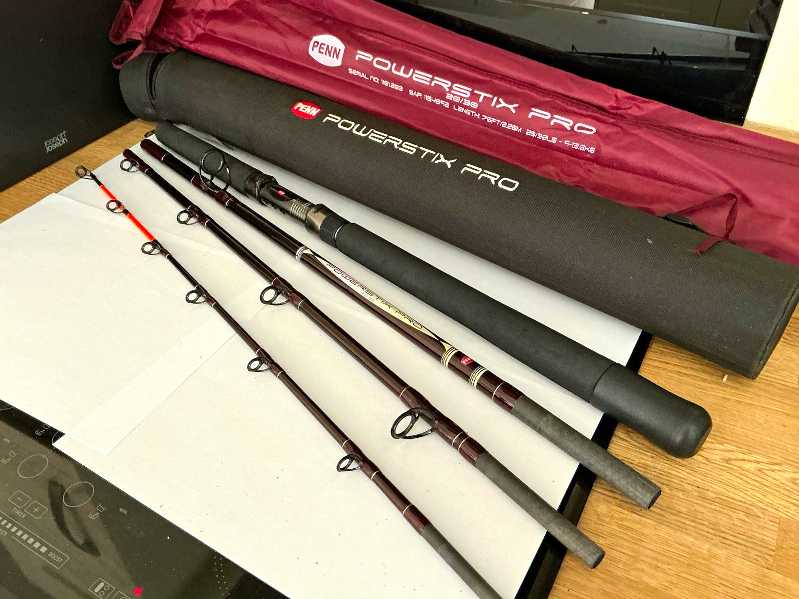 PENN Powerstix Pro 7ft 3pc 20/30lb Saltwater Spinning Rod Tube & Bag