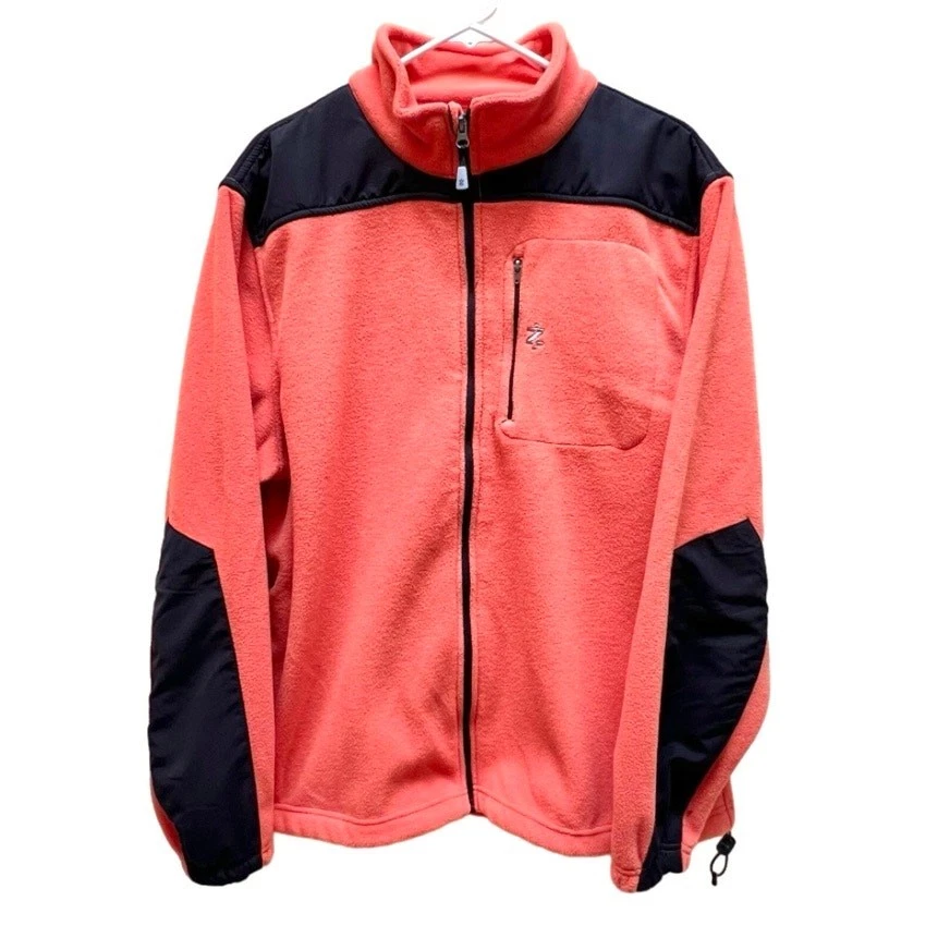 IZOD Mens Fleece Jacket Full Zip Size L Coat