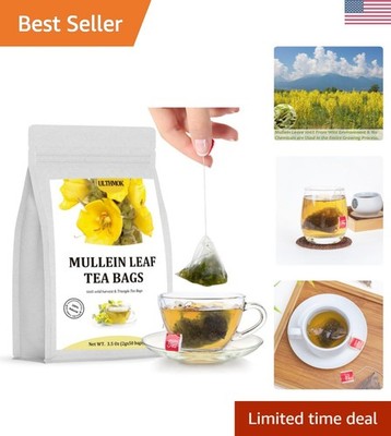 Mullein Leaf Tea,50 Tea Bags.for Lungs Cleanse and Respiratory Support, No Ad...