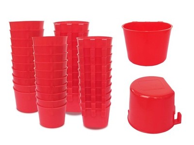 Pack of 40 Cage Cups Birds Feeders Seed Bowl Chicken Feeding Watering Dish Ra...