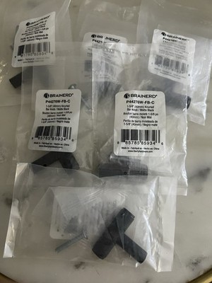 Brainerd Drawer Pulls Knurled Bar Knob 1 5/8  Black P44276W-FB-C 6 PCs New