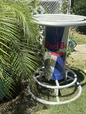 Red Bull,  pool,  patio table, party room 
