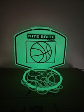 Baden Nite Brite Glow-in-the-Dark Mini Basketball Hoop Green, 11" x 9.5" x 7"