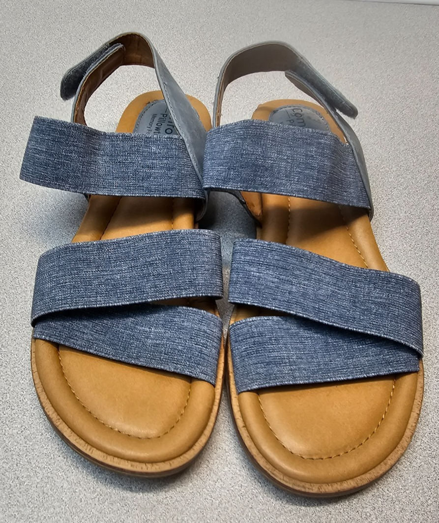 APL Sandali donna Comfortiva taglia 8 5 casual con cuscino memory foam blu con cinturino