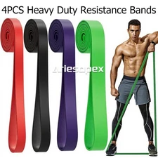 Heavy Duty Resistance Bands Set 4 Loop for Gym Exercise Pull up Fitness Workout