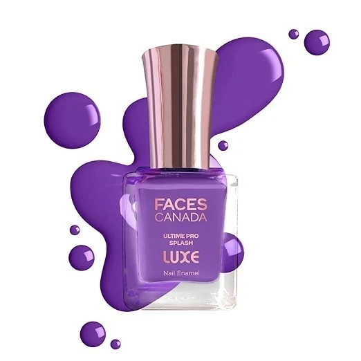 FACESCANADA Ultime Pro Splash Luxe Nail Polish - Amethyst (L23), 12ml | Glossy F