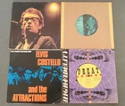 JOB LOT OF 4 X Elvis Costello  7" VINYL Singles- ALL LISTED AND GRADED
