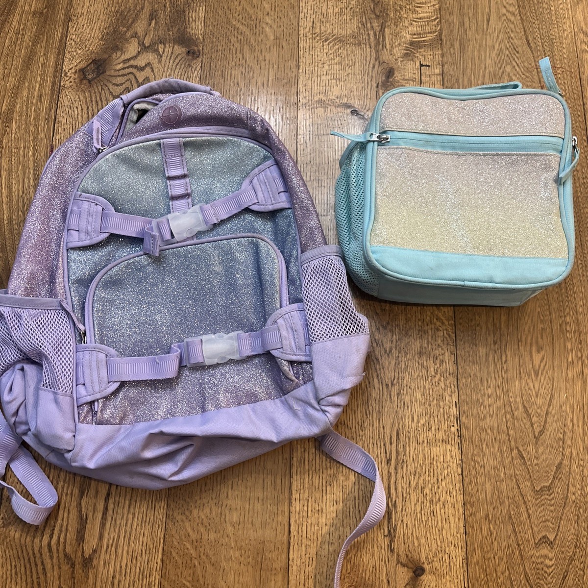 Pottery Barn Kids Sparkle Glitter Large Backpack & Lunch Box 