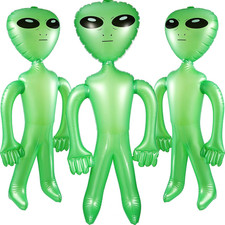 3 Pcs Alien Inflatable Jumbo Alien Blow up Toy, 35 Inch, Green