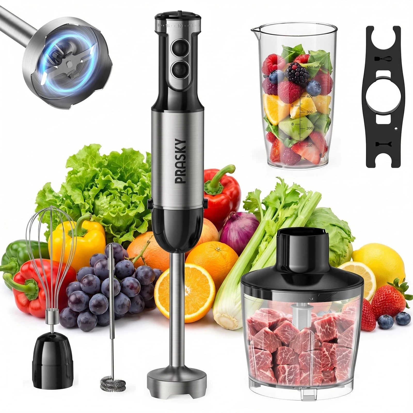 Immersion Blender Handheld 1200W, 20-speeds Immersion Hand Blenders, Hand Mix...
Opens in a new wind