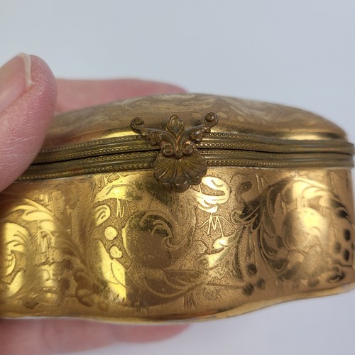 Vintage French Porcelain Trinket Box  Bonwit Teller - Picture 7 of 13