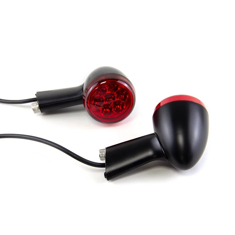 Rear Turn Signals LED Red Light Fit For Harley Sportster XL 883 1200 1992-2022 - Image 4 of 4