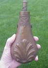 ANTIQUE FLUTED POWDER Flask /  American Flask & Cap Co. Nice patina