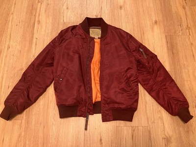 Alpha Industries Fliegerjacke Bomberjacke MA-1 VF 59 burgundy Größe M