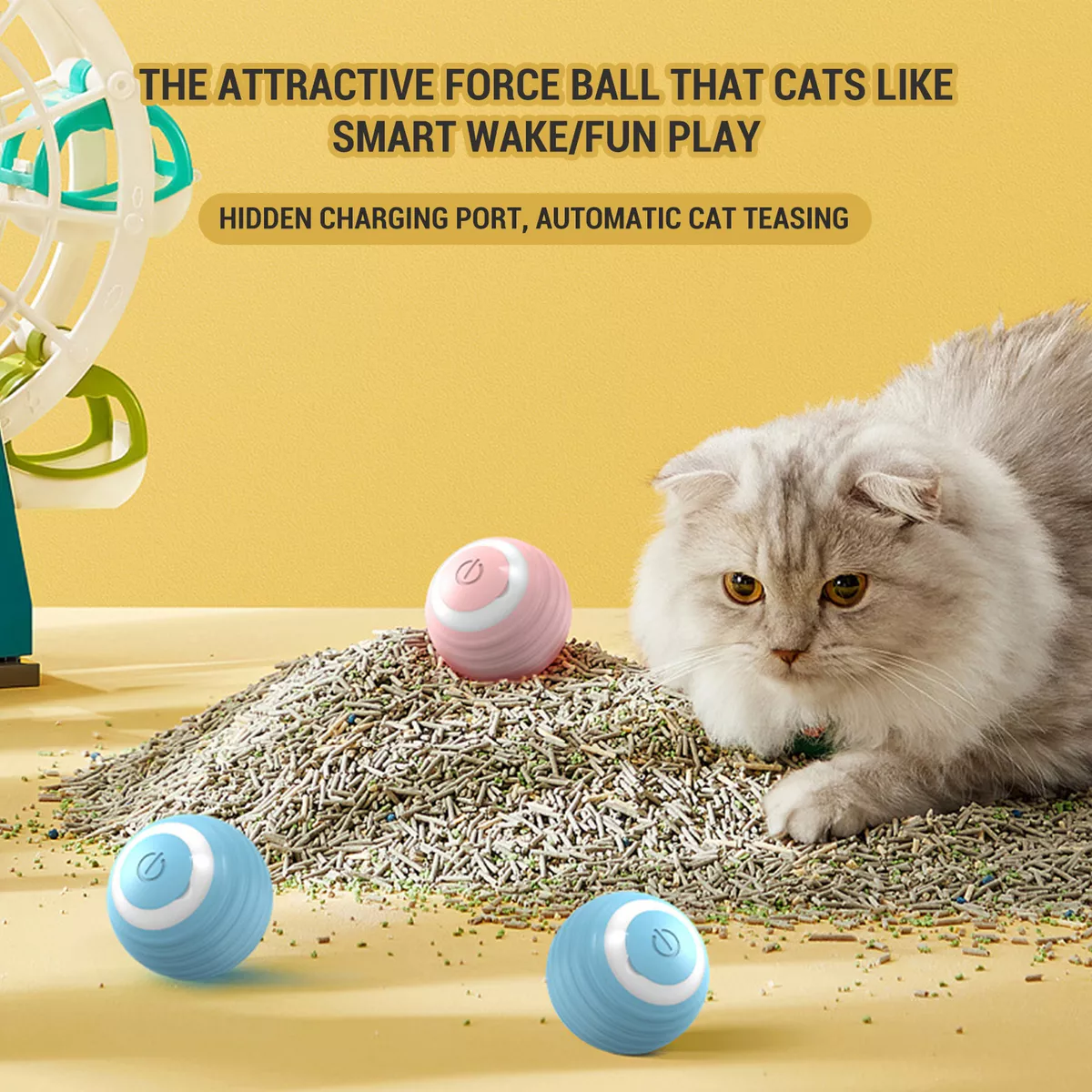 Smart Cat Ball Toys Automatic Rolling Ball Electric Cat Toy