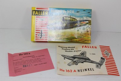 bo298, Alter Faller 1162 Leer OVP Leerkarton Heinkel He 162 TOP Anle. 50er - 60e